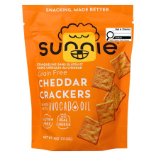 Biscuits sans gluten et sans grains Sunnie Snacks au cheddar, 112g