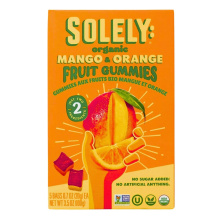 Gummies entiers à la mangue et à l'orange biologique de la marque Unique, 5 pochettes