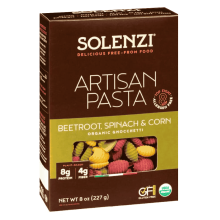 SOLENZI Gluten Free Artisan Pasta Beetroot Spinach & Corn Gnocchetti, 227g
