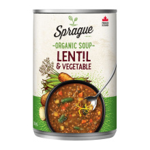 Soupe aux Lentilles Biologiques de Sprague avec Légumes, 398ml