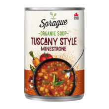 Soupe minestrone de style toscan biologique Sprague, 398ml.