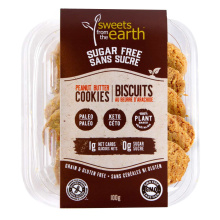 Biscuits au beurre d'arachide sans sucre céto de Sweets From The Earth, 100g.