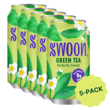 Pack de 5 Swoon thé vert sans sucre ajouté, 355 ml chacun