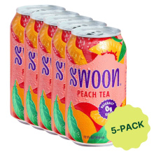 Swoon Pêche glacée sans sucre en pack de 5, 355 ml chacune