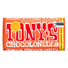 Chocolat au lait Tony's Chocolonely Caramel et Sel de Mer, 180g