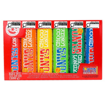 En français : Pack de dégustation Tony's Chocolonely Rainbow, 6 barres, 288g