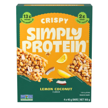 Simply Protein Crispy Snack Bars Lemon Coconut, 4 Bars