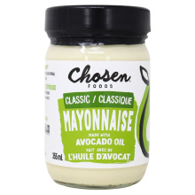 Mayonnaise classique à l'huile d'avocat 100% Chosen Foods, 355ml