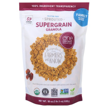 Un paquet familial de 510g de granola sans gluten et germé Supergrain de One Degree Organic Foods.