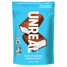 Barres de chocolat noir et noix de coco irréel, 120g