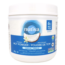 Poudre biologique Nutiva à la vanille avec fibres d'acacia, 300g.