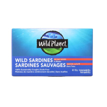 Sardines sauvages du Pacifique non-OGM de Wild Planet à l'eau sans sel ajouté, 125g