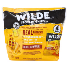 WILDE Protein Chips Snack Packs Chicken & Waffles, 4 Pack
