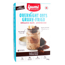 Yumi Organics Flocons d'Avoine Bio Nuit Noire au Chocolat Noir, 330g