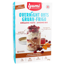 Yumi Organics Mélange de Nuit Biologique à l'Avoine Érable et Canneberge, 330g