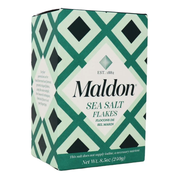 Front of Maldon Sea Salt Flakes