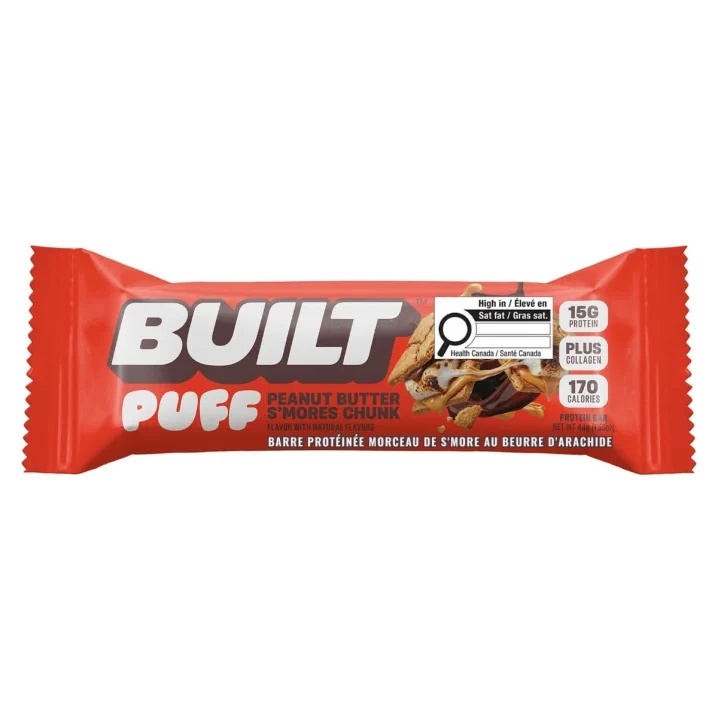 Built Bar Puff Protein Bar Peanut Butter S’mores Chunk, 44g
