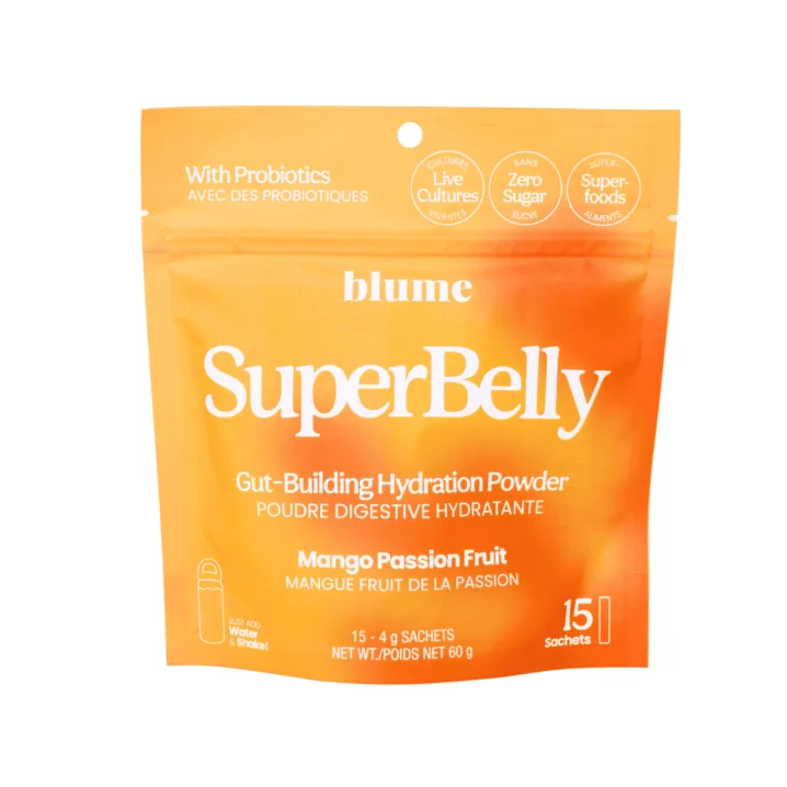 Blume Zero Sugar Hydration Powder SuperBelly Mango Passion Fruit, 15 Pack