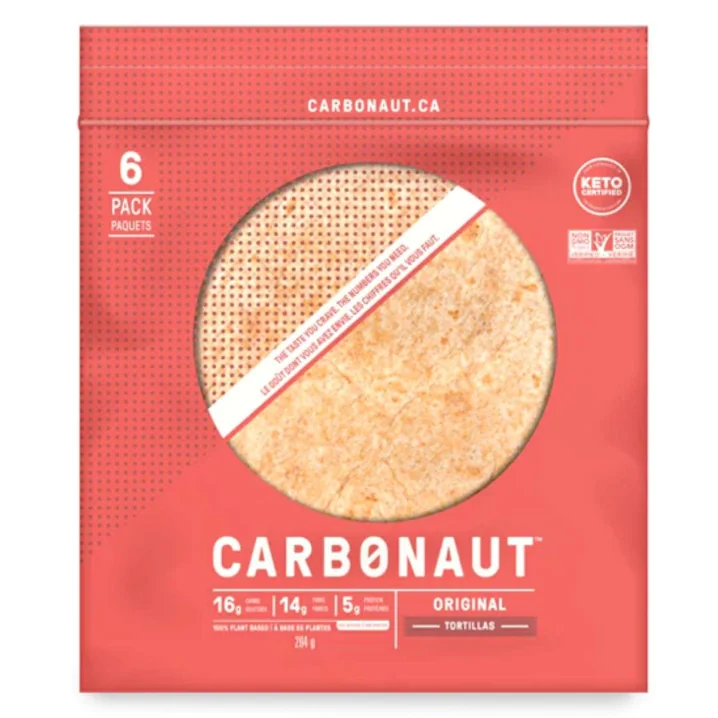 Front of Carbonaut 7.5" Keto Tortilla Original 