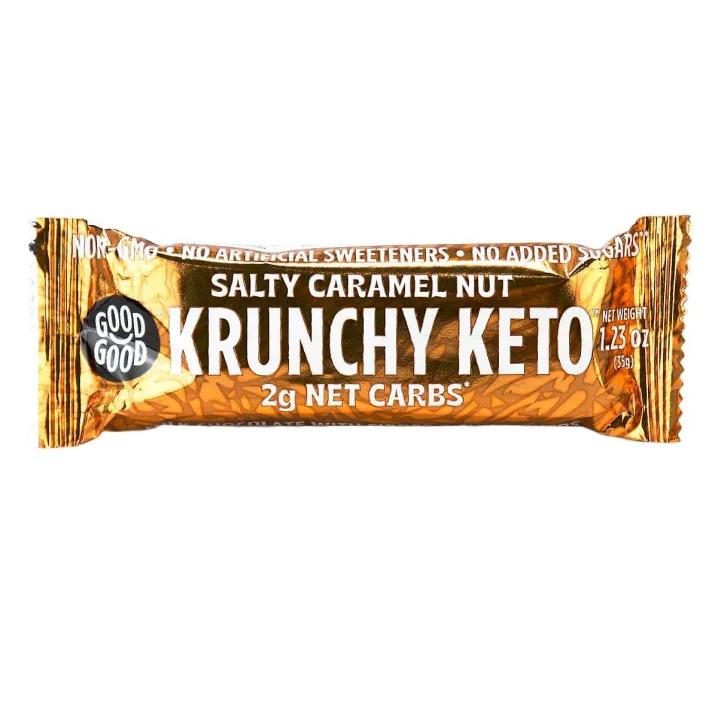 Bonne Barre Krunchy Keto Salée au Caramel et Noix, 35g