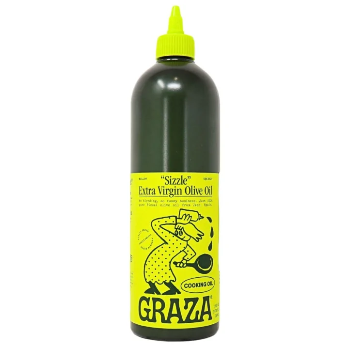 Front of Graza Sizzle Cooking Oil Extra Virgin Olive Oil 