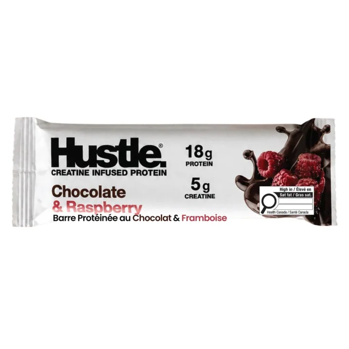 Hustle Creatine Infused Protein Bar Chocolate Raspberry, 75g