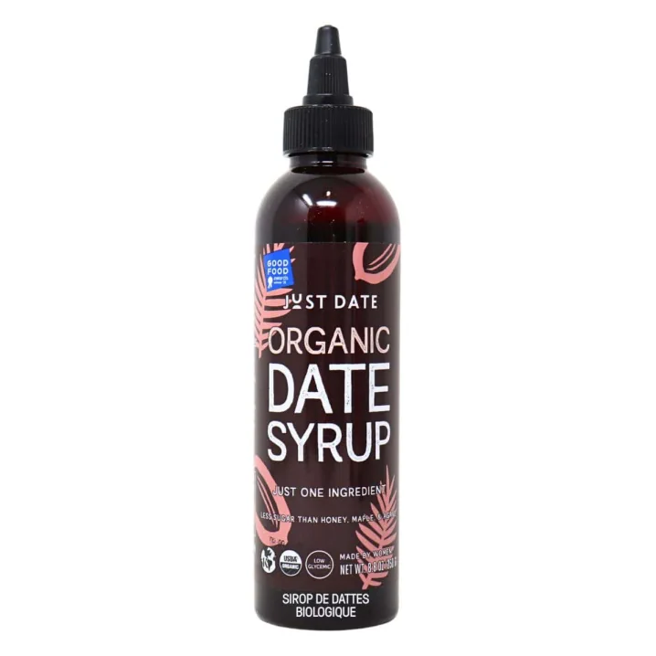 Front of Just Date Organic Date Syrup - Date Molasses - Date Honey - Date Syrup Substitute