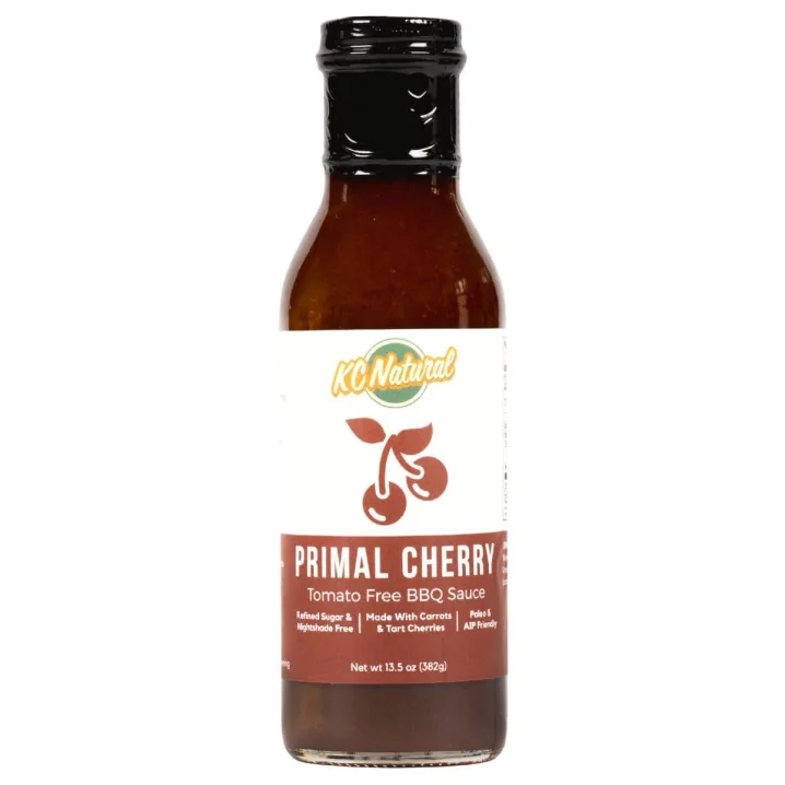 Front of KC Natural Paleo & AIP Tomato-Free BBQ Sauce Primal Cherry
