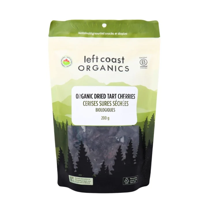 Front of Left Coast Organic Dried Tart Cherries