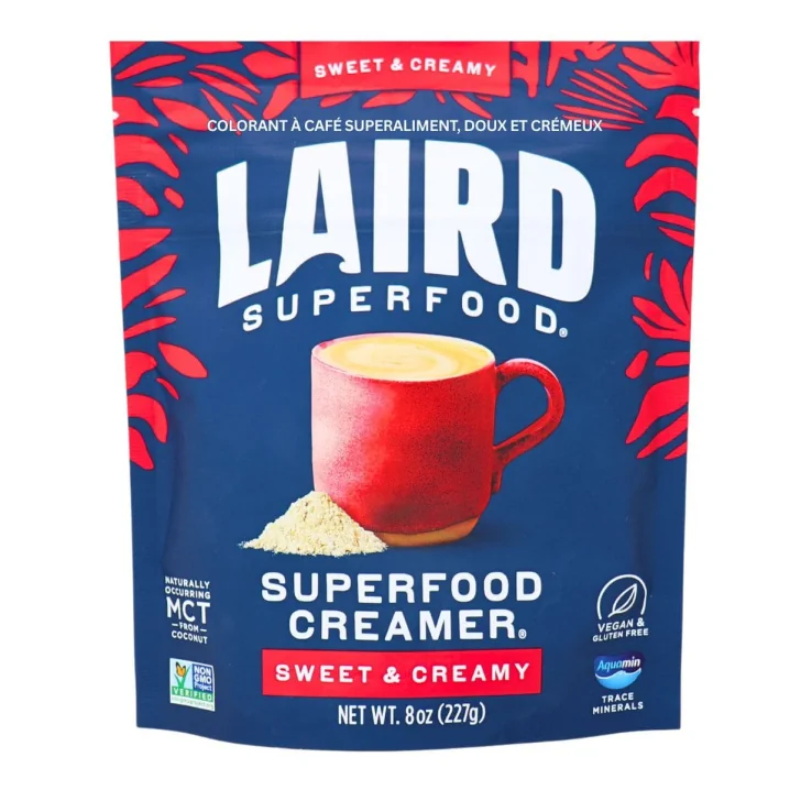 Front of Laird Superfood Creamer Original Sweet & Creamy - Non Dairy Creamer - Tea Creamer - Coconut Coffee Creamer