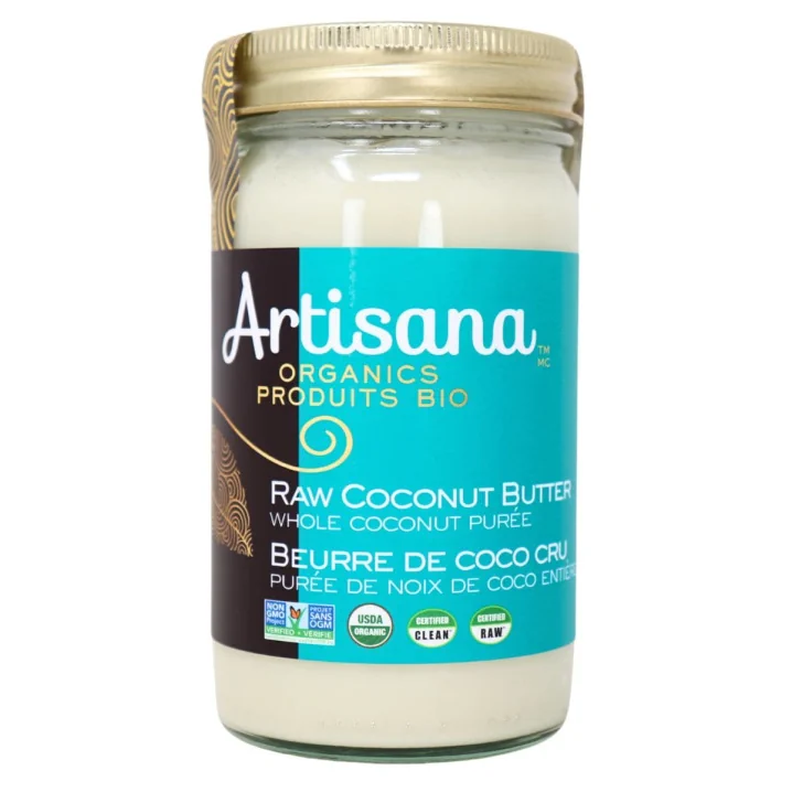 Front of Artisana Organic Raw Vegan Coconut Butter - Vegan Nut Butter - Organic Nut Butter - Best Coconut Butter