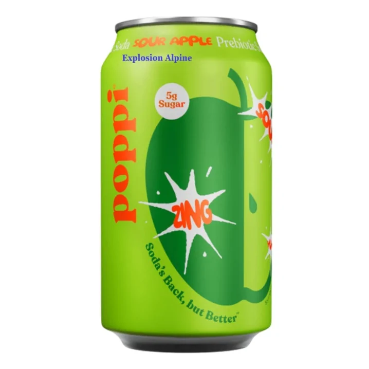 Poppi Prebiotic Soda Limited Edition Sour Apple Front of can