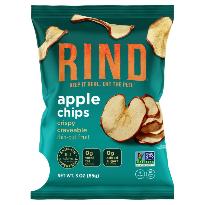 Front of RIND Apple Chips, 85g