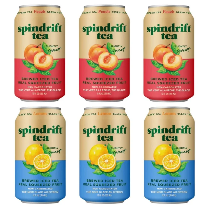 Spindrift Iced Tea Variety 6-Pack, 355 mL each Front