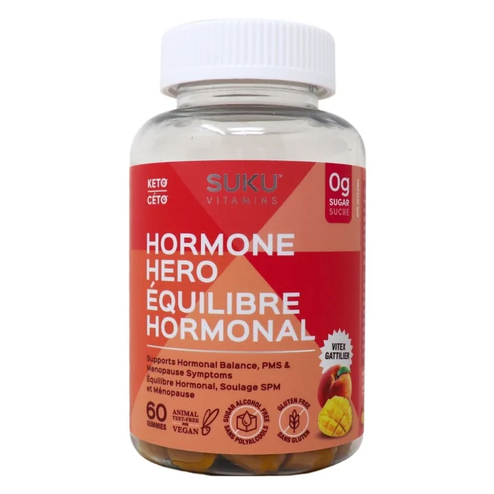 Gummies sans sucre SUKU Vitamines Héros des hormones, 60 gummies
