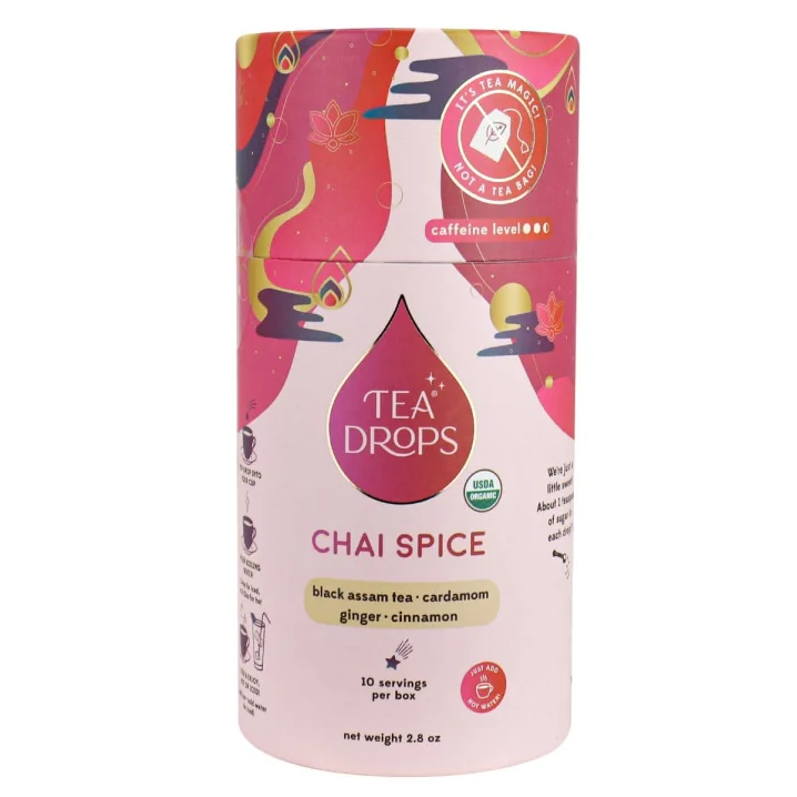 Front of Tea Drops Chai Spice, 2.8 oz