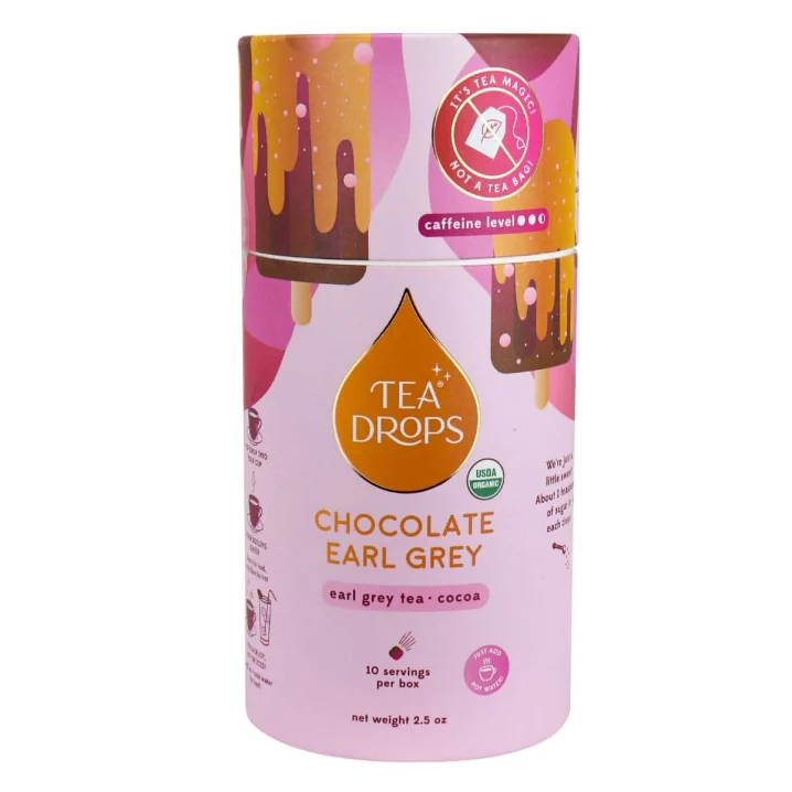 Front of Tea Drops Chocolate Earl Grey, 2.5 oz