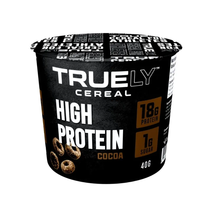 Front of Truely Cereal Keto Protein Cereal Low Sugar Cereal Cocoa Chocolate Cereal