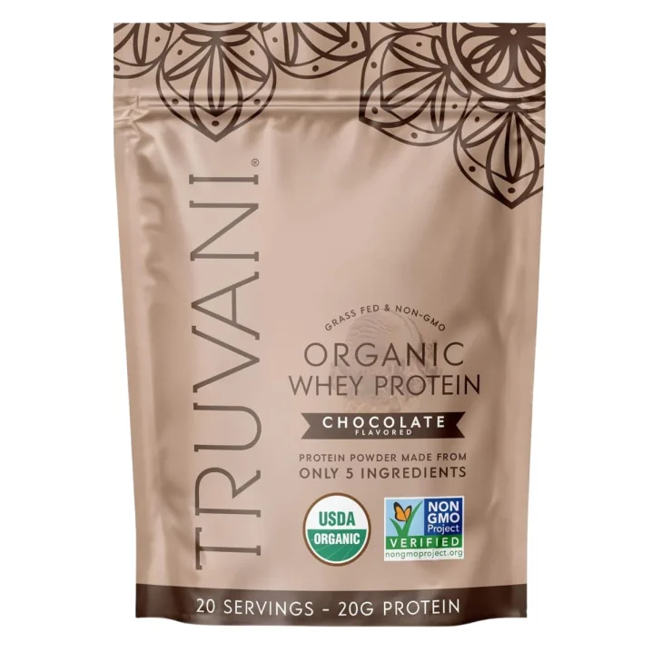 Truvani Grass-Fed Whey Protein Chocolate Front of package