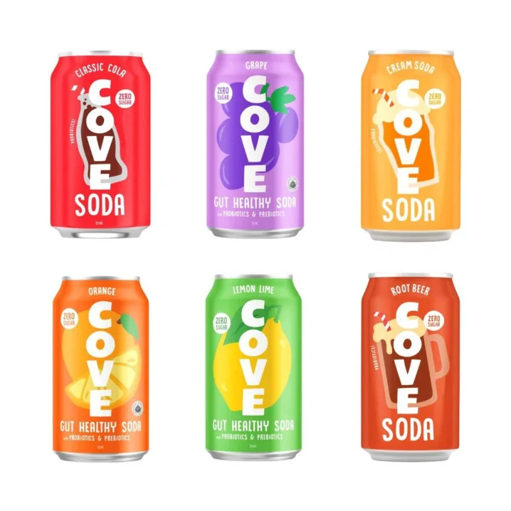 Front of Cove Soda Variety Pack Gut Healthy Soda - Healthy Soda - Probiotic Drink Canada - Probiotic Soda