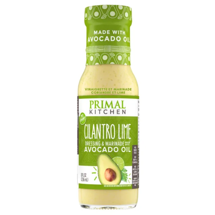 Front of Primal Kitchen Cilantro Lime Dressing & Marinade - keto salad dressing - taco salad dressing - healthy salad dressing