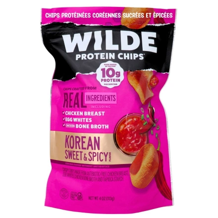 Croustilles protéinées Wilde Coréennes Douces et Épicées, 113g