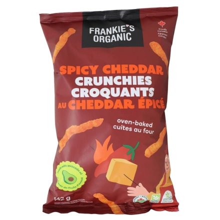 Frankie’s Organic Spicy Cheddar Crunchies Front