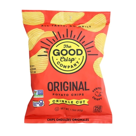 The Good Crisp Company Crinkle Cut Potato Chips Original Front