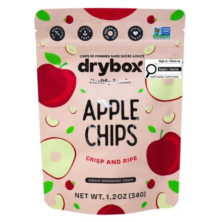 Drybox No Sugar Added Apple Chips Front