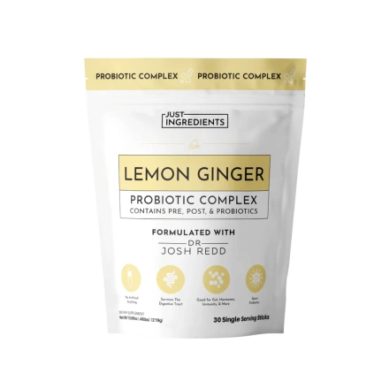 Just Ingredients 3-in-1 Probiotic Complex Lemon Ginger, 20 pack