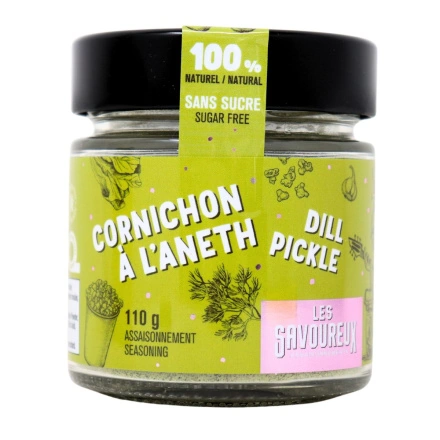 Les Savoureux Sugar-Free Seasoning Dill Pickle Front