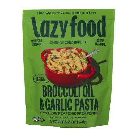 Lazy Food Gluten-Free Broccoli Oil and Garlic Pasta Front