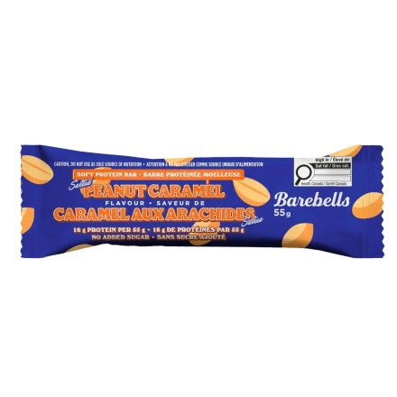 Front of Barebells Protein Bar Salted Peanut Caramel - Barebells Bars -Peanut Protein Bar - Caramel Protein Bar