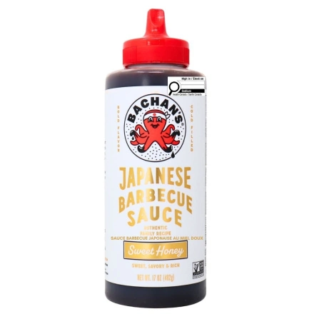 Front of Bachan’s Authentic Japanese Barbecue Sauce Sweet Honey - Bachan Japanese Bbq Sauce - Bachan’s Bbq Sauce Canada - Bachan Honey -Japanese Sauce